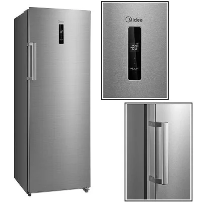 Midea Upright Freezer Refrigerator 333 Liters 11.7 Cft Bru Steel